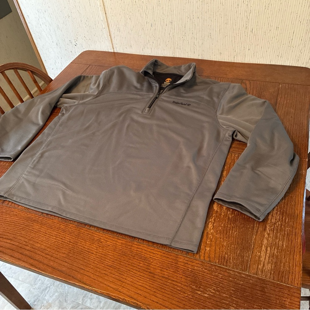 Timberland Sweatshirt Men’s 2XL Quarter Zip Tech Performance Stretch Gray